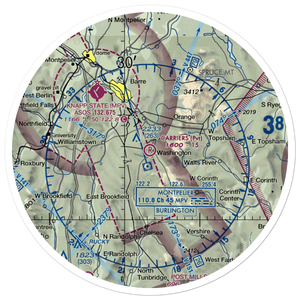 Carriers Skypark Airport (VT31) VFR Sectional Sticker (30 mile)