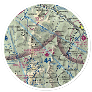Ketcham Lndg Area Airport (VT30) VFR Sectional Sticker (30 mile)