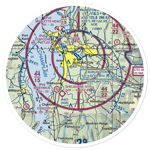 Sky Acres Airport (VT25) VFR Sectional Sticker (30 mile)