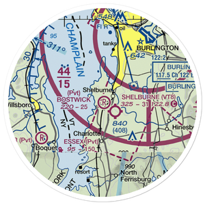 Bostwick Farm Airport (VT23) VFR Sectional Sticker (20 mile)