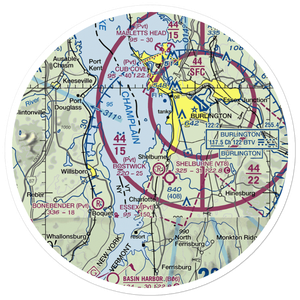 Shelburne Farms Airport (VT22) VFR Sectional Sticker (30 mile)