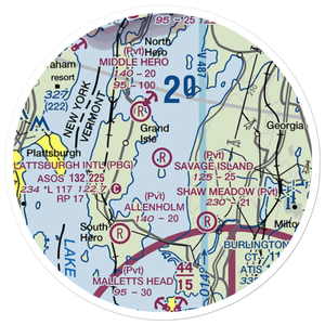 Savage Island Airport (VT15) VFR Sectional Sticker (20 mile)