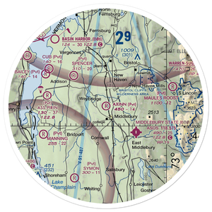 Axinn Airport (VT14) VFR Sectional Sticker (30 mile)