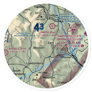 Holloway Airport (VT13) VFR Sectional Sticker (20 mile)
