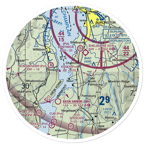 E.A.Deeds Farm Airport (VT12) VFR Sectional Sticker (30 mile)