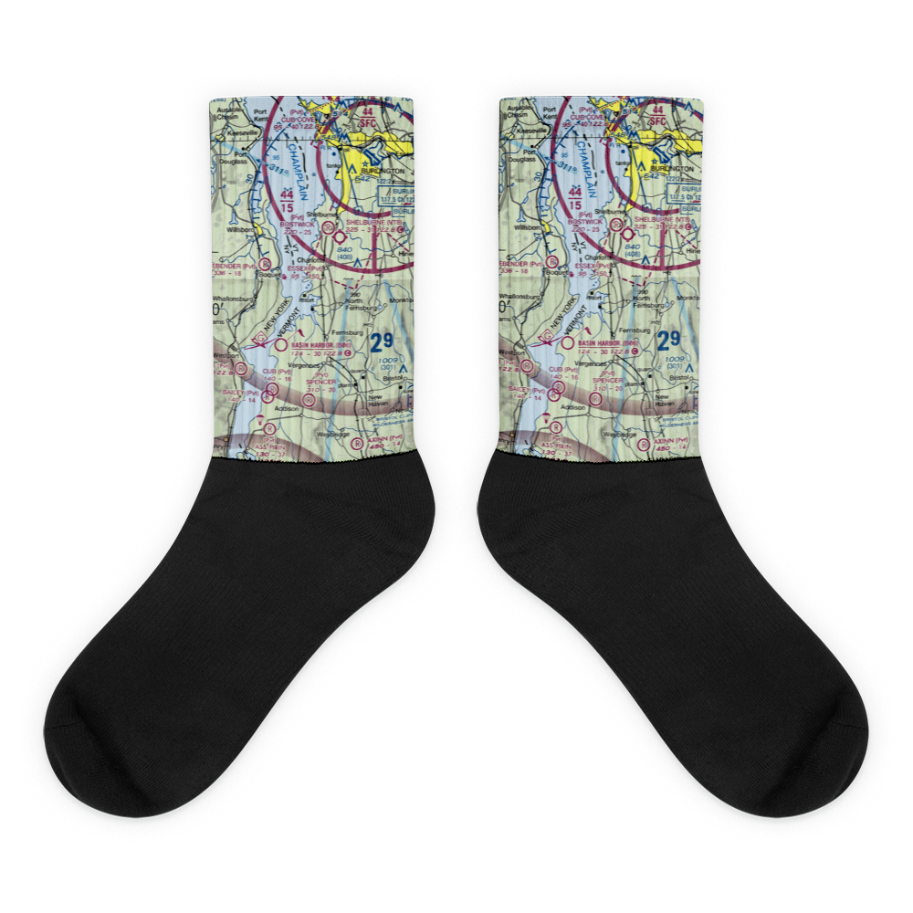 E.A.Deeds Farm Airport (VT12) VFR Sectional Socks 