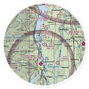 Manning Personal Airstrip (VT10) VFR Sectional Sticker (30 mile)