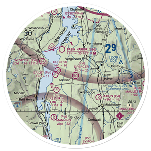 Spencer Airport (VT09) VFR Sectional Sticker (30 mile)