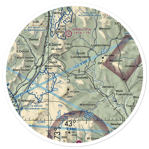 Red Fox Airport (VT02) VFR Sectional Sticker (30 mile)