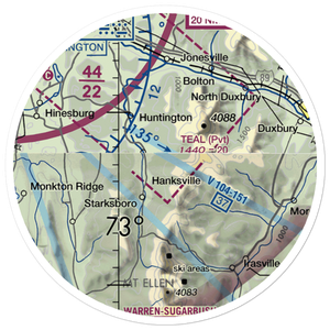 Teal Farm Airport (VT01) VFR Sectional Sticker (20 mile)