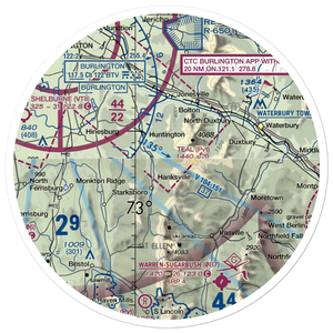 Teal Farm Airport (VT01) VFR Sectional Sticker (30 mile)