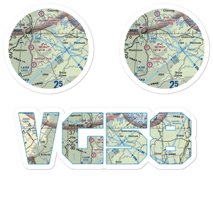 Abbott Airport (VG58) VFR Sectional Sticker Pack