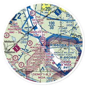 Maples Field (VG57) VFR Sectional Sticker (20 mile)