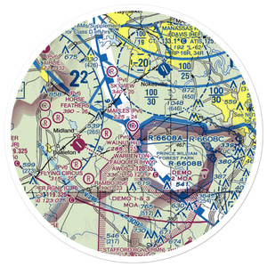 Maples Field (VG57) VFR Sectional Sticker (30 mile)