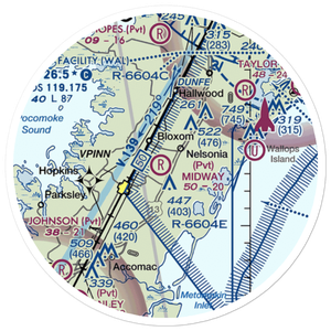 Midway Airport (VG56) VFR Sectional Sticker (20 mile)