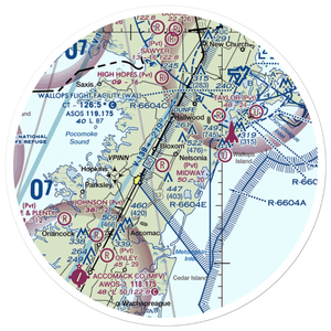 Midway Airport (VG56) VFR Sectional Sticker (30 mile)