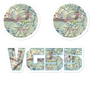 Woodstock Airport (VG55) VFR Sectional Sticker Pack