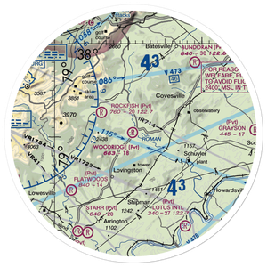 Woodridge Field (VG52) VFR Sectional Sticker (30 mile)