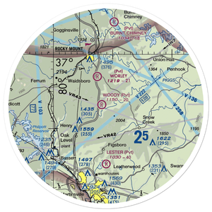Woody Field Airport (VG40) VFR Sectional Sticker (30 mile)