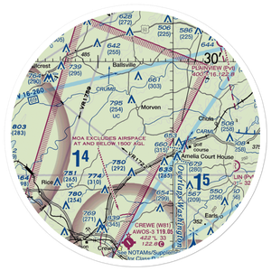 Easter Field (VG38) VFR Sectional Sticker (30 mile)