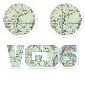 Keysville Airport (VG36) VFR Sectional Sticker Pack
