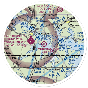 Merifield Airport (VG34) VFR Sectional Sticker (20 mile)