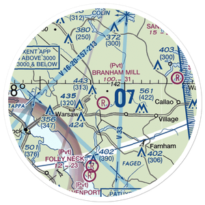 Branham Mill Airpark (VG29) VFR Sectional Sticker (20 mile)