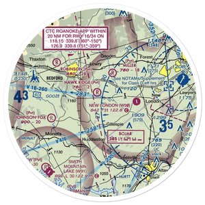 Windy Ridge Airport (VG27) VFR Sectional Sticker (30 mile)