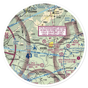 Robinson Airport (VG25) VFR Sectional Sticker (30 mile)