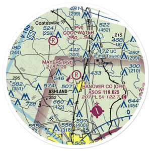 Mayers Airport (VG24) VFR Sectional Sticker (20 mile)