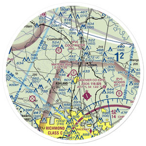 Mayers Airport (VG24) VFR Sectional Sticker (30 mile)