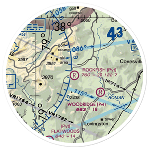 Rockfish Airport (VG22) VFR Sectional Sticker (20 mile)
