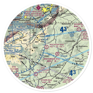 Rockfish Airport (VG22) VFR Sectional Sticker (30 mile)