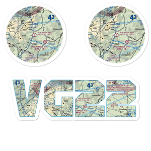 Rockfish Airport (VG22) VFR Sectional Sticker Pack