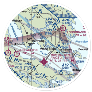Irvington Marina Seaplane Base (VG21) VFR Sectional Sticker (20 mile)