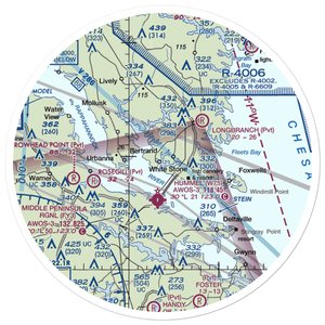 Irvington Marina Seaplane Base (VG21) VFR Sectional Sticker (30 mile)