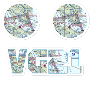 Irvington Marina Seaplane Base (VG21) VFR Sectional Sticker Pack