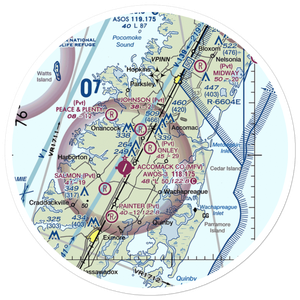 Onley Airport (VG20) VFR Sectional Sticker (30 mile)