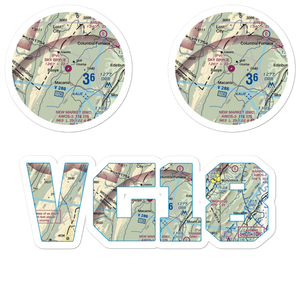 Sky Bryce Airport (VG18) VFR Sectional Sticker Pack