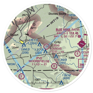 Collins Airport (VG16) VFR Sectional Sticker (20 mile)
