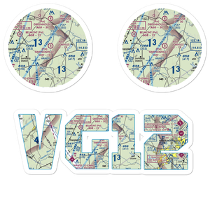 Simpsonville Airport (VG12) VFR Sectional Sticker Pack
