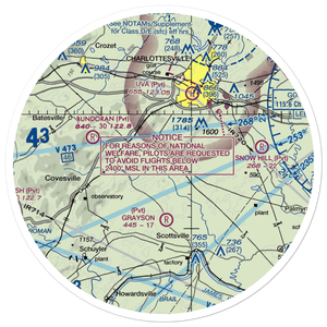 Cathro Airport (VG10) VFR Sectional Sticker (30 mile)