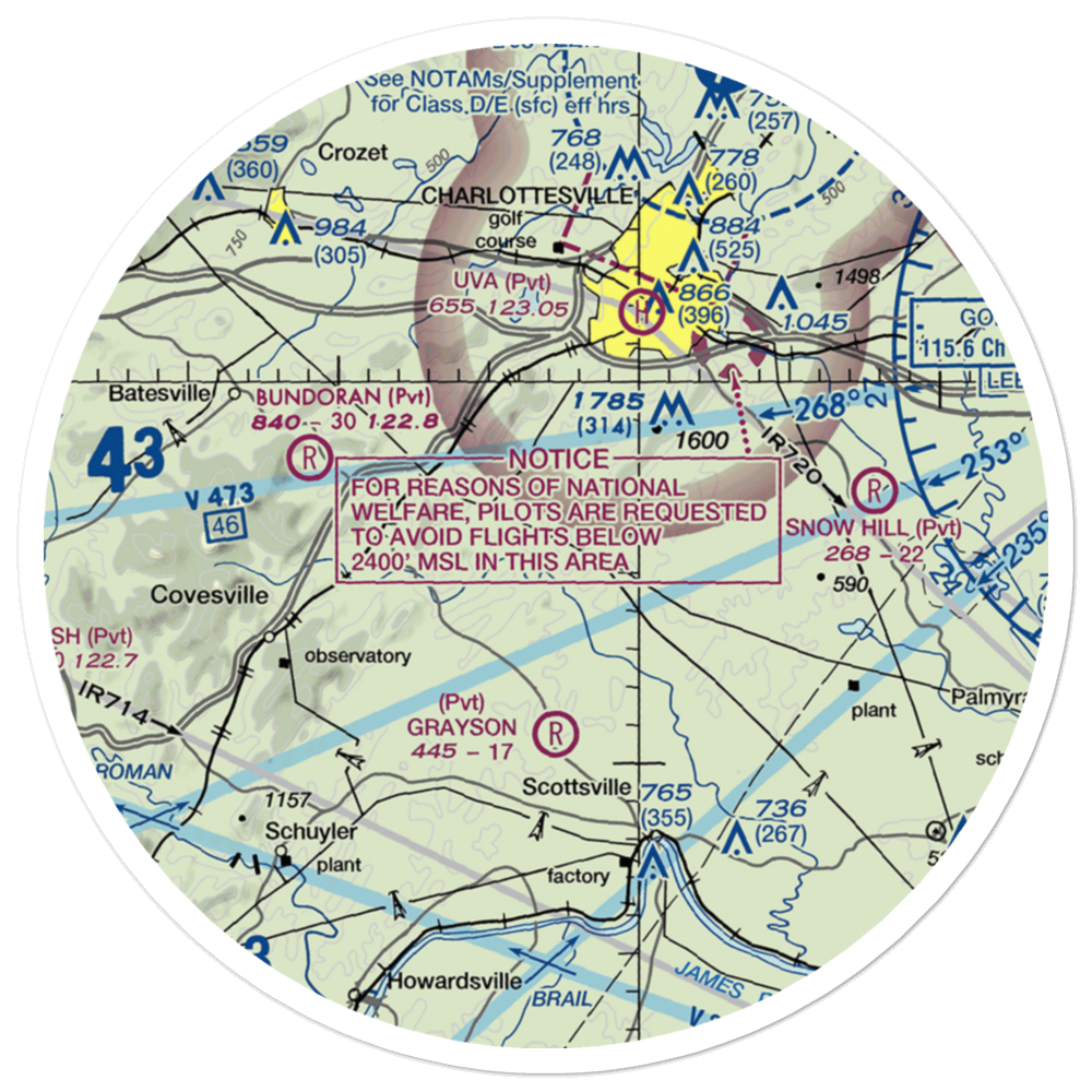 Cathro Airport (VG10) VFR Sectional Sticker (30 mile) 