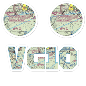 Cathro Airport (VG10) VFR Sectional Sticker Pack
