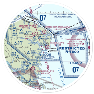 Reedville Airport (VA98) VFR Sectional Sticker (30 mile)