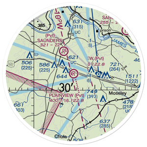 Plainview Airport (VA94) VFR Sectional Sticker (20 mile)