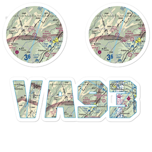 Ayers Airport (VA93) VFR Sectional Sticker Pack