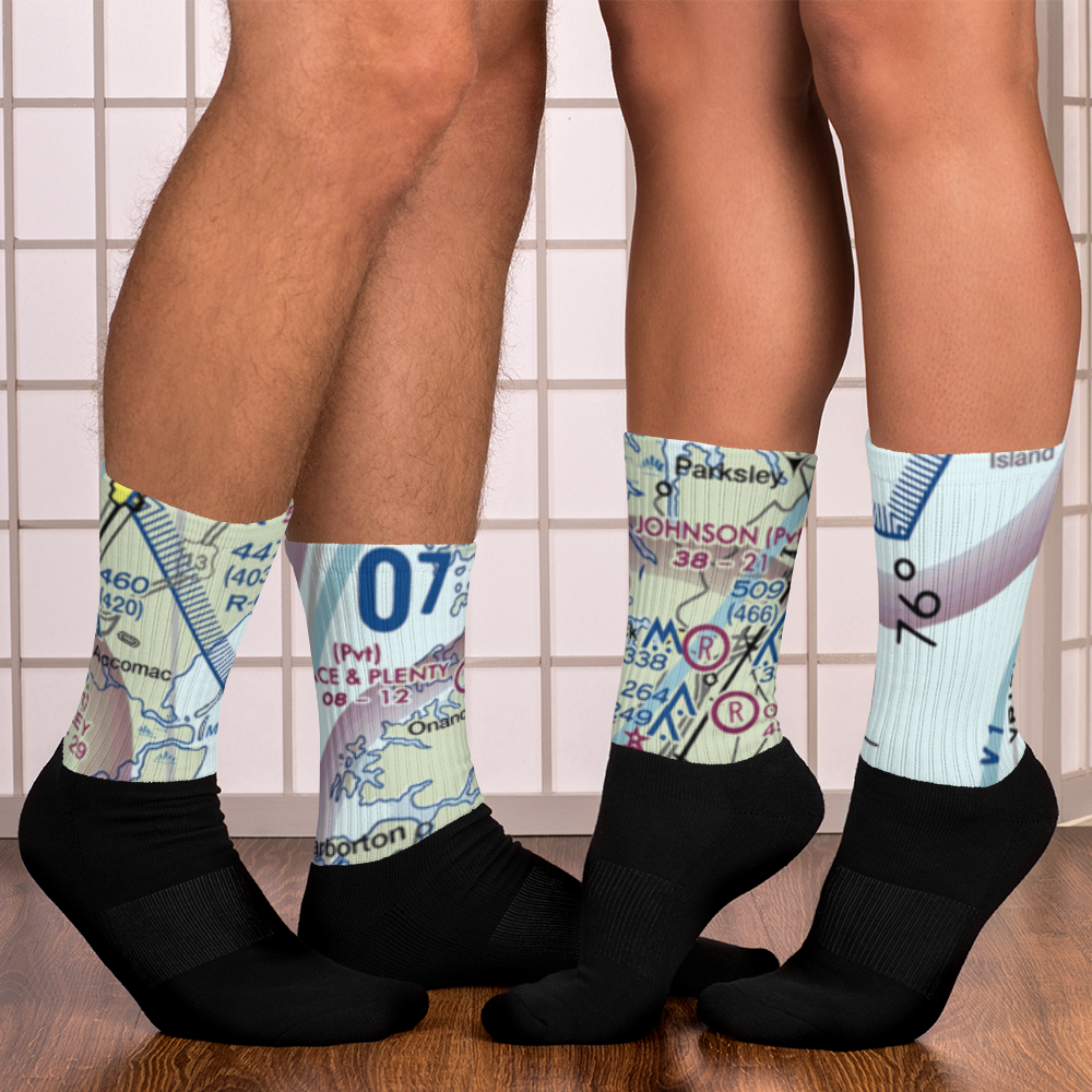 Peace and Plenty Farm Airport (VA92) VFR Sectional Socks 