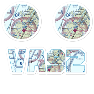 Peace and Plenty Farm Airport (VA92) VFR Sectional Sticker Pack