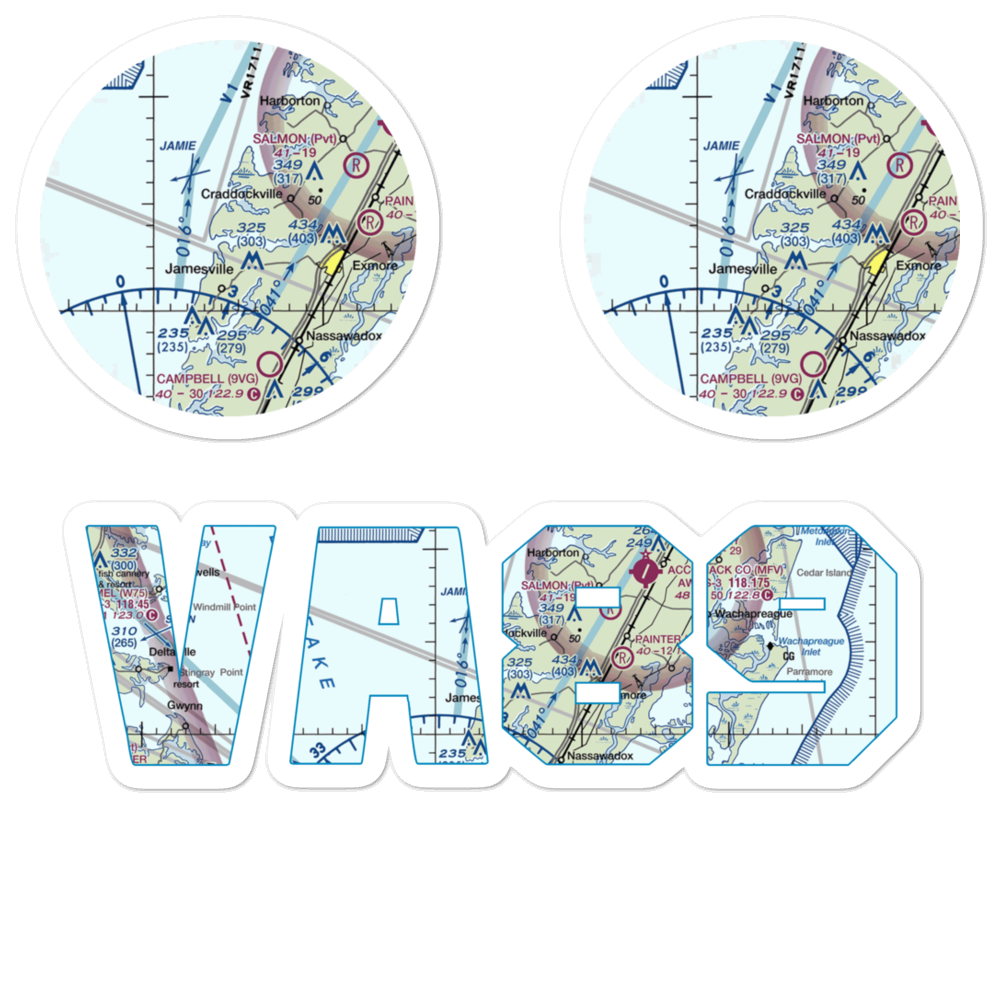 Chance Airport (VA89) VFR Sectional Sticker Pack 